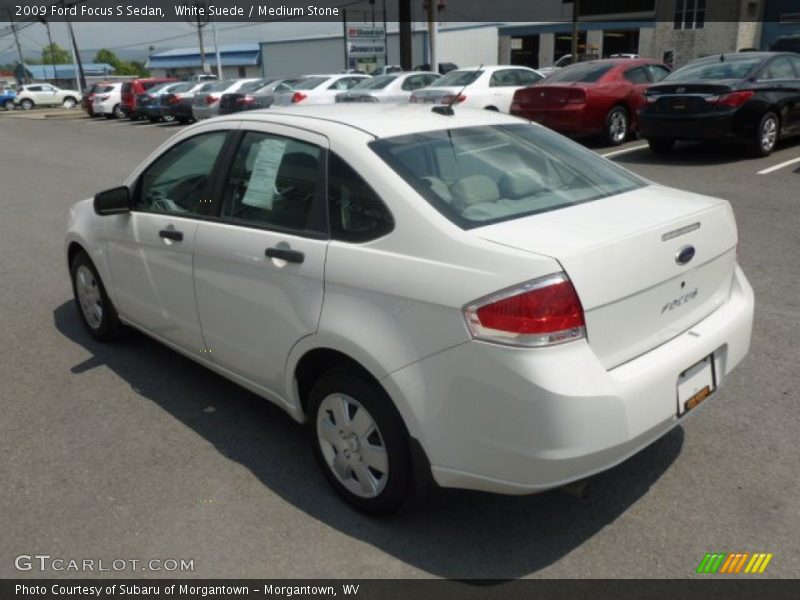 White Suede / Medium Stone 2009 Ford Focus S Sedan