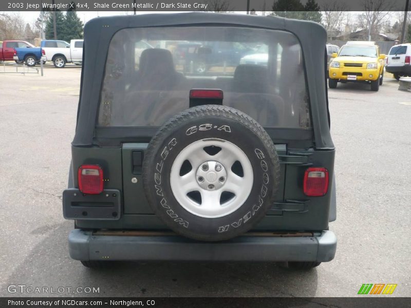 Shale Green Metallic / Dark Slate Gray 2003 Jeep Wrangler X 4x4