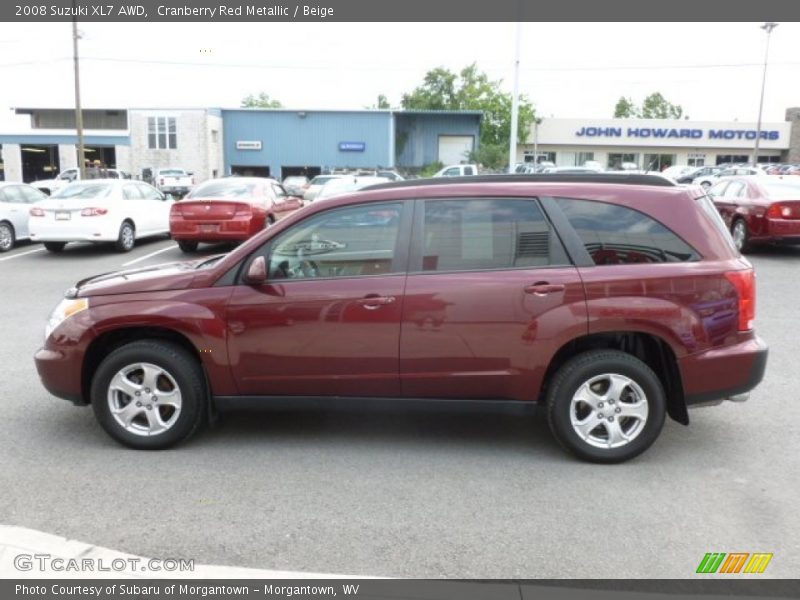 Cranberry Red Metallic / Beige 2008 Suzuki XL7 AWD