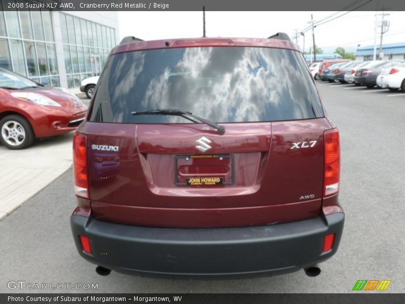 Cranberry Red Metallic / Beige 2008 Suzuki XL7 AWD