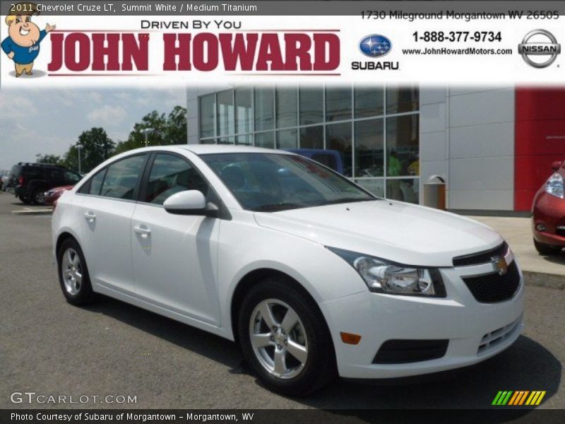 Summit White / Medium Titanium 2011 Chevrolet Cruze LT
