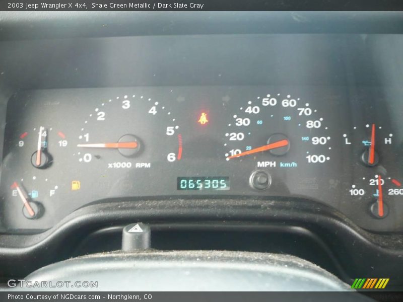 Shale Green Metallic / Dark Slate Gray 2003 Jeep Wrangler X 4x4