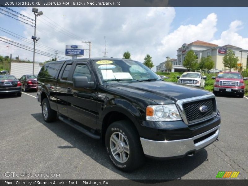 Black / Medium/Dark Flint 2008 Ford F150 XLT SuperCab 4x4