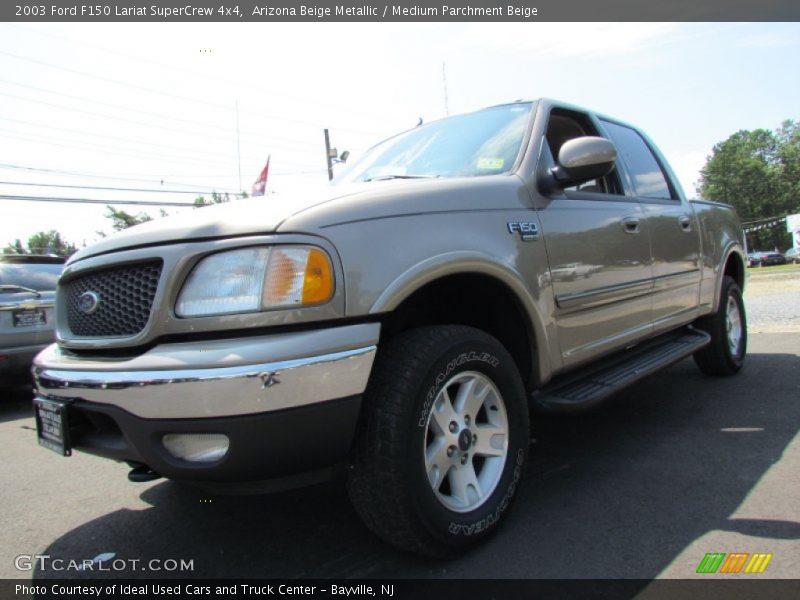 Arizona Beige Metallic / Medium Parchment Beige 2003 Ford F150 Lariat SuperCrew 4x4