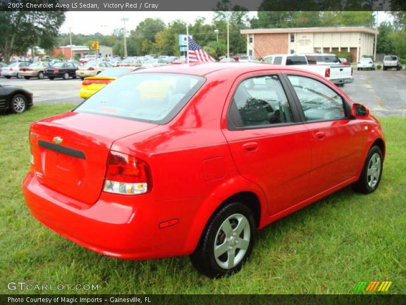 Victory Red / Gray 2005 Chevrolet Aveo LS Sedan