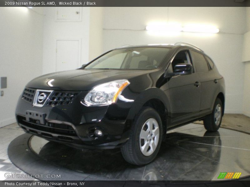 Wicked Black / Black 2009 Nissan Rogue SL AWD
