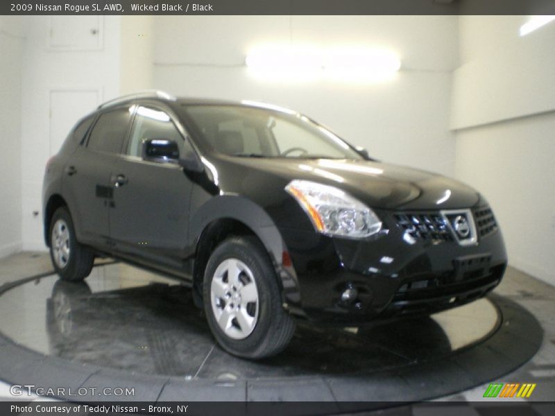 Wicked Black / Black 2009 Nissan Rogue SL AWD