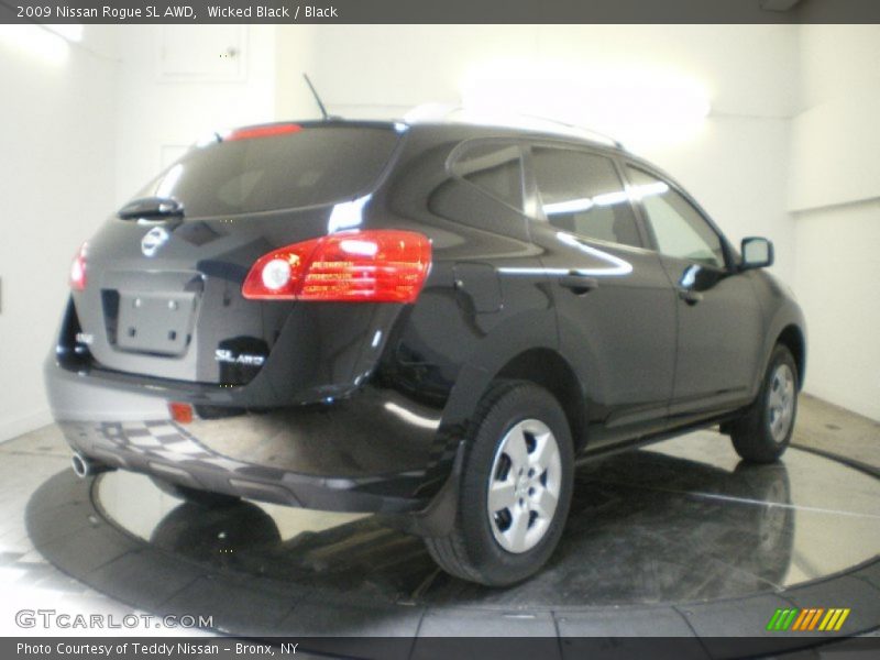 Wicked Black / Black 2009 Nissan Rogue SL AWD