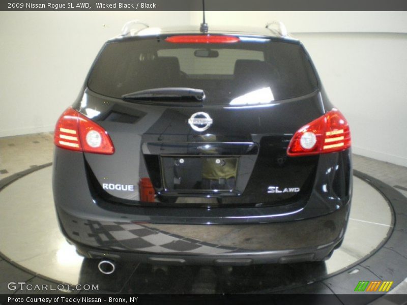 Wicked Black / Black 2009 Nissan Rogue SL AWD
