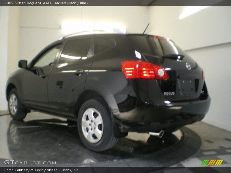 Wicked Black / Black 2009 Nissan Rogue SL AWD