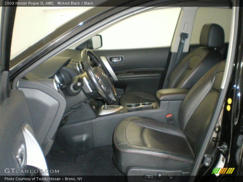 Wicked Black / Black 2009 Nissan Rogue SL AWD