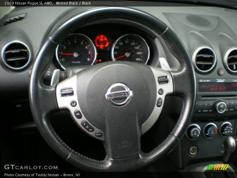 Wicked Black / Black 2009 Nissan Rogue SL AWD