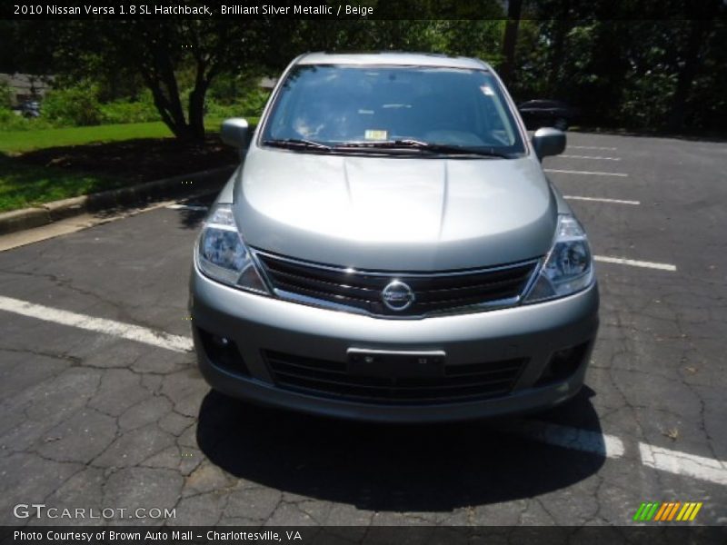 Brilliant Silver Metallic / Beige 2010 Nissan Versa 1.8 SL Hatchback