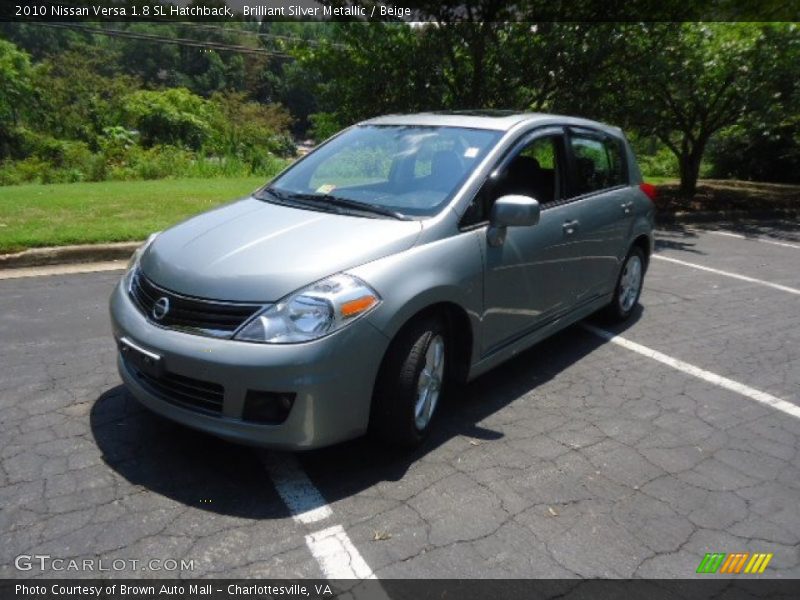 Brilliant Silver Metallic / Beige 2010 Nissan Versa 1.8 SL Hatchback