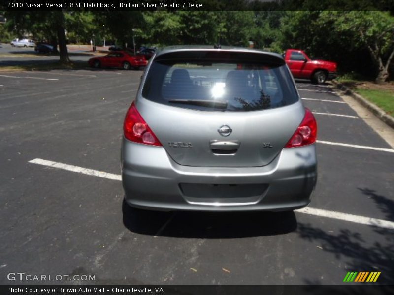 Brilliant Silver Metallic / Beige 2010 Nissan Versa 1.8 SL Hatchback