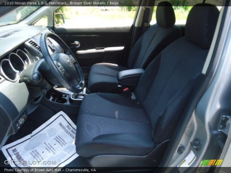 Brilliant Silver Metallic / Beige 2010 Nissan Versa 1.8 SL Hatchback