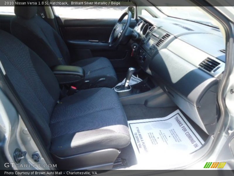 Brilliant Silver Metallic / Beige 2010 Nissan Versa 1.8 SL Hatchback