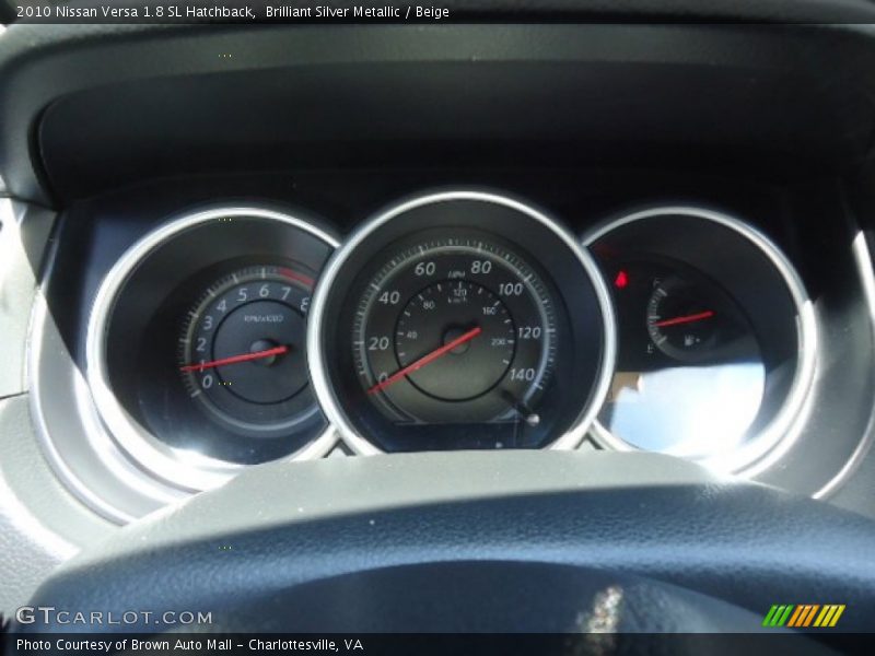Brilliant Silver Metallic / Beige 2010 Nissan Versa 1.8 SL Hatchback