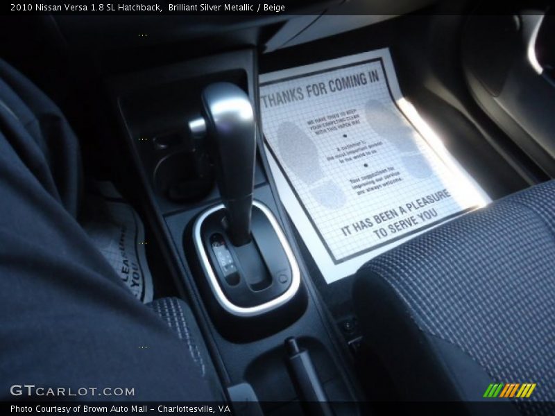 Brilliant Silver Metallic / Beige 2010 Nissan Versa 1.8 SL Hatchback
