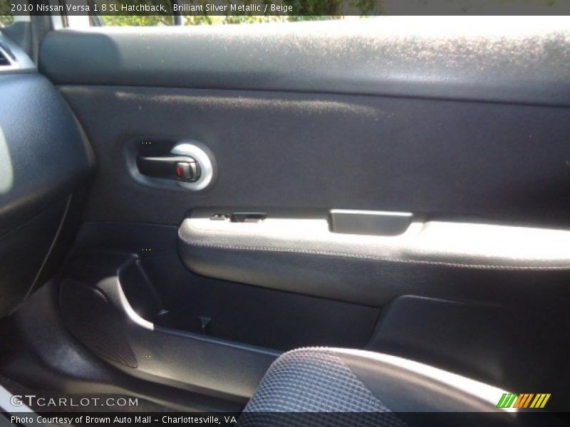 Brilliant Silver Metallic / Beige 2010 Nissan Versa 1.8 SL Hatchback