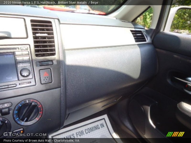 Brilliant Silver Metallic / Beige 2010 Nissan Versa 1.8 SL Hatchback