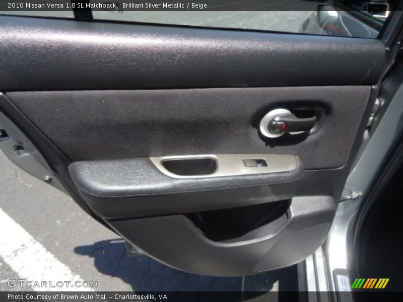 Brilliant Silver Metallic / Beige 2010 Nissan Versa 1.8 SL Hatchback