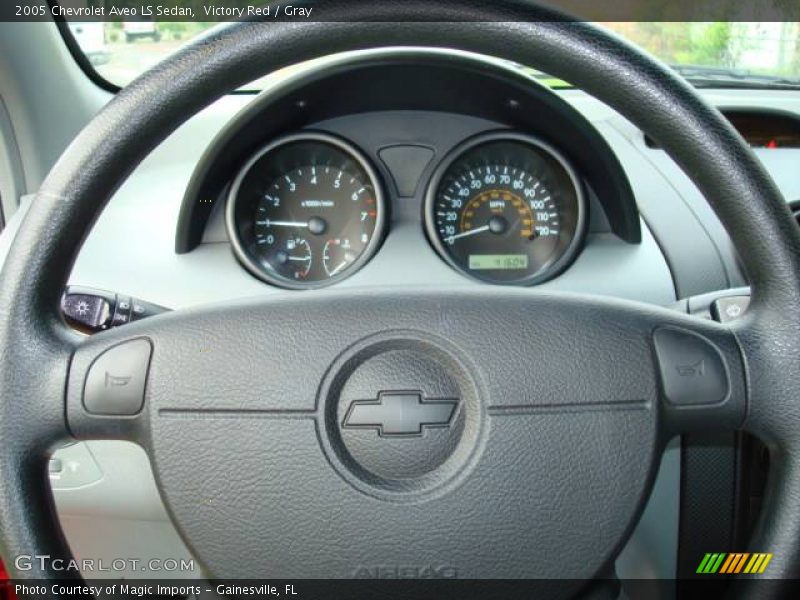Victory Red / Gray 2005 Chevrolet Aveo LS Sedan
