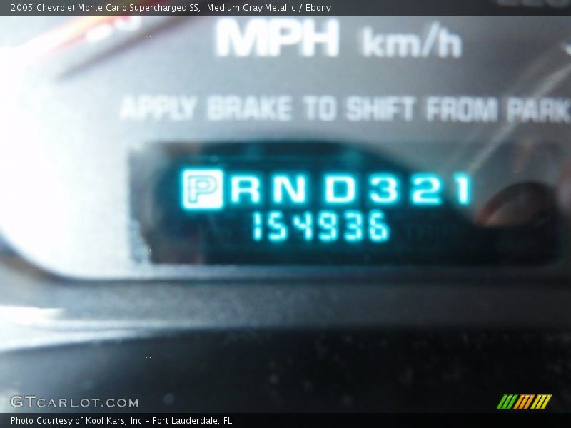 Medium Gray Metallic / Ebony 2005 Chevrolet Monte Carlo Supercharged SS