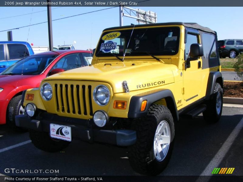 Solar Yellow / Dark Slate Gray 2006 Jeep Wrangler Unlimited Rubicon 4x4