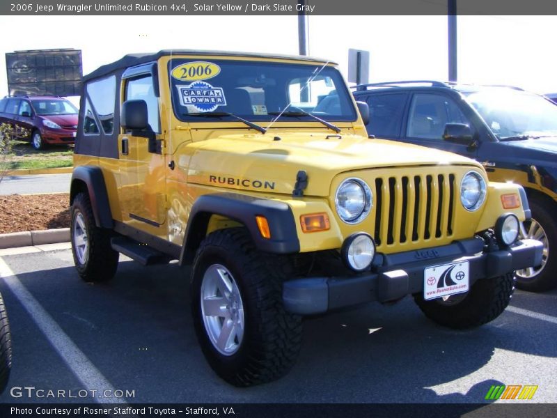 Solar Yellow / Dark Slate Gray 2006 Jeep Wrangler Unlimited Rubicon 4x4