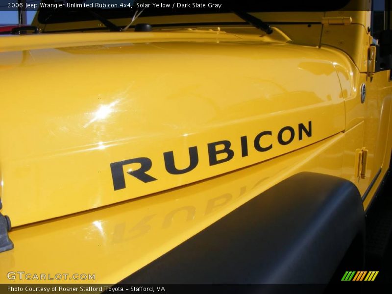 Solar Yellow / Dark Slate Gray 2006 Jeep Wrangler Unlimited Rubicon 4x4