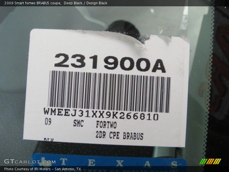 Deep Black / Design Black 2009 Smart fortwo BRABUS coupe