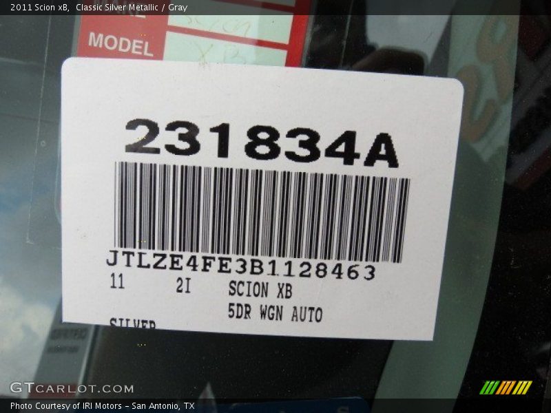Classic Silver Metallic / Gray 2011 Scion xB