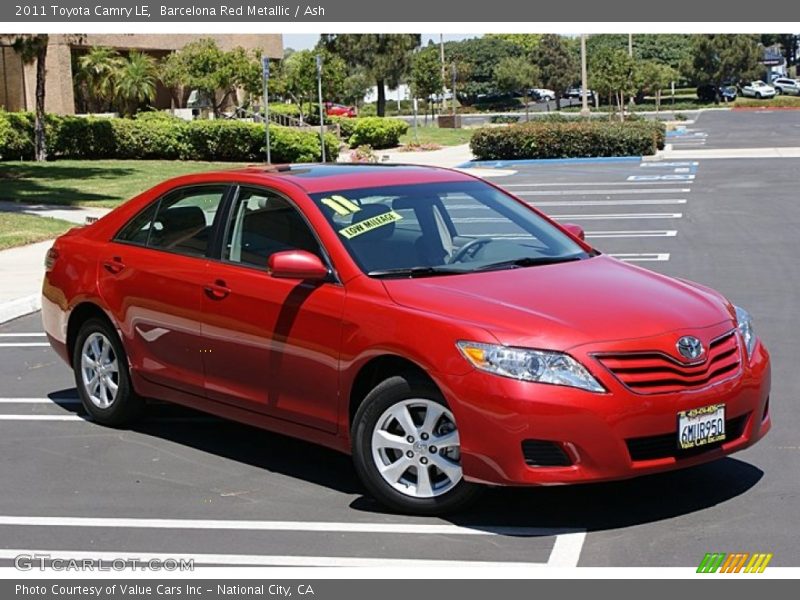 Barcelona Red Metallic / Ash 2011 Toyota Camry LE