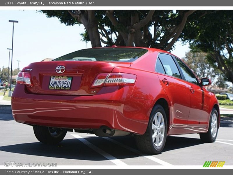 Barcelona Red Metallic / Ash 2011 Toyota Camry LE