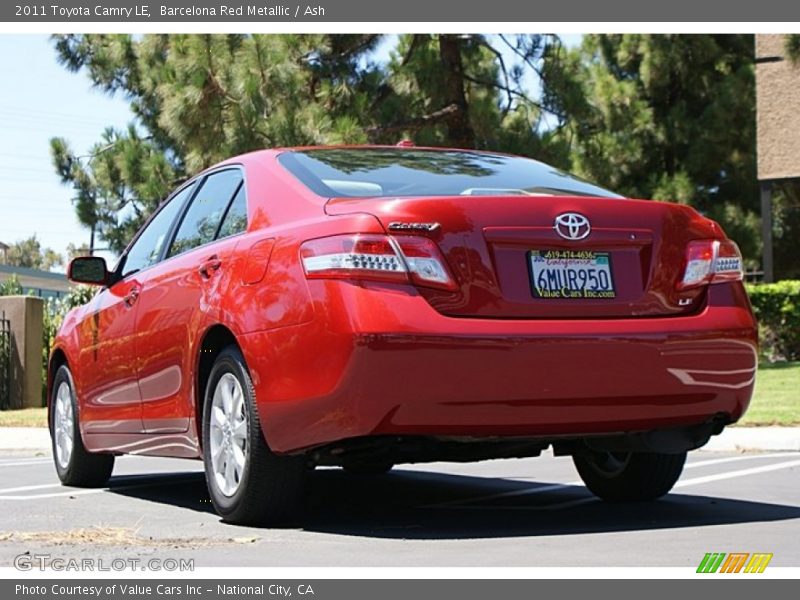 Barcelona Red Metallic / Ash 2011 Toyota Camry LE