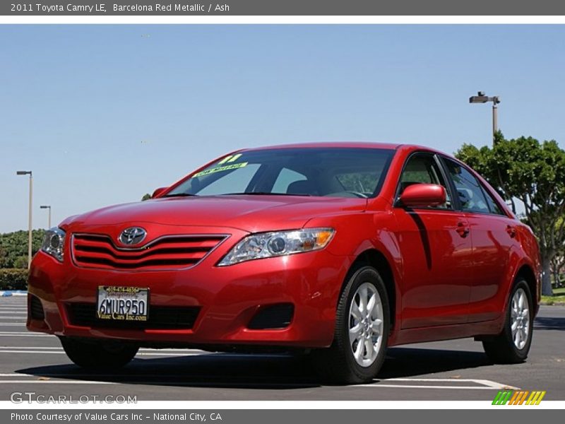 Barcelona Red Metallic / Ash 2011 Toyota Camry LE