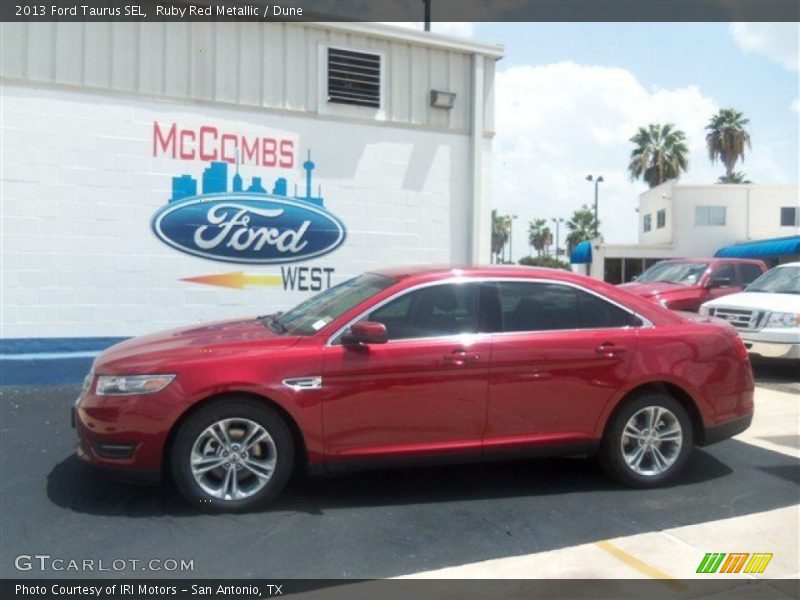 Ruby Red Metallic / Dune 2013 Ford Taurus SEL
