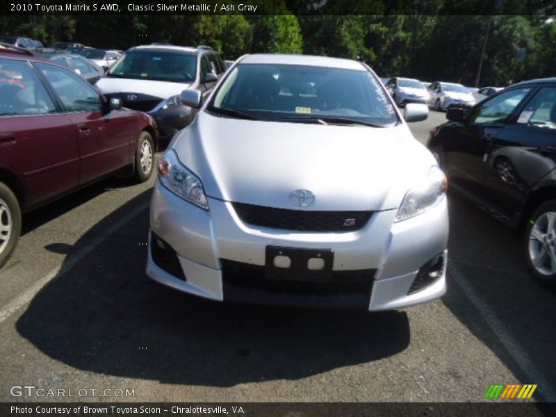 Classic Silver Metallic / Ash Gray 2010 Toyota Matrix S AWD