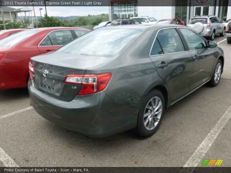 Cypress Green Pearl / Light Gray 2012 Toyota Camry LE