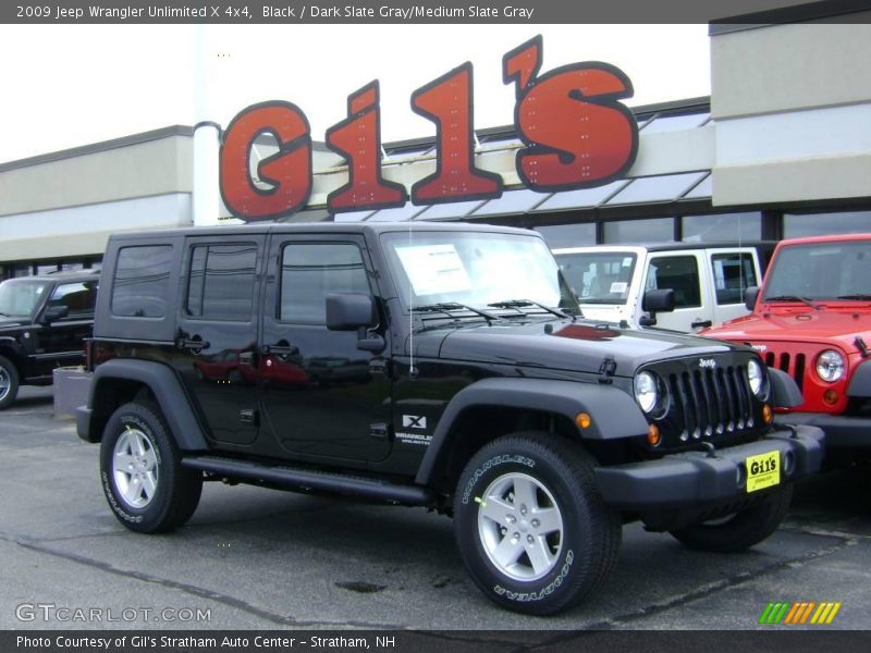 Black / Dark Slate Gray/Medium Slate Gray 2009 Jeep Wrangler Unlimited X 4x4