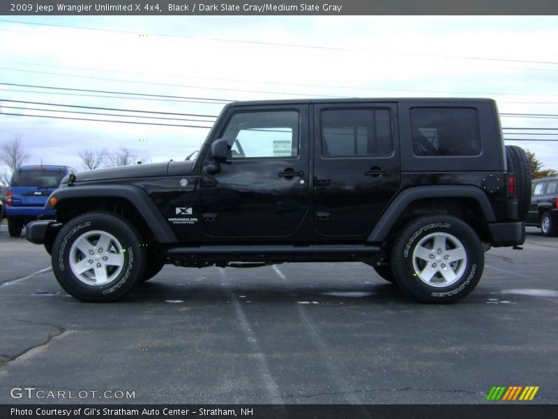Black / Dark Slate Gray/Medium Slate Gray 2009 Jeep Wrangler Unlimited X 4x4