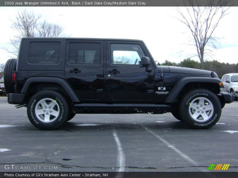Black / Dark Slate Gray/Medium Slate Gray 2009 Jeep Wrangler Unlimited X 4x4