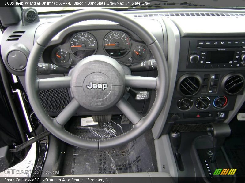 Black / Dark Slate Gray/Medium Slate Gray 2009 Jeep Wrangler Unlimited X 4x4