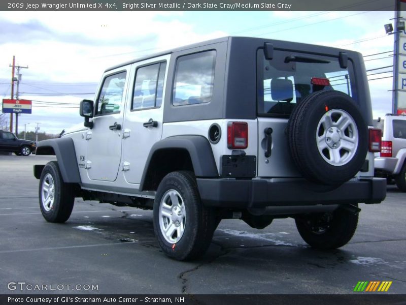 Bright Silver Metallic / Dark Slate Gray/Medium Slate Gray 2009 Jeep Wrangler Unlimited X 4x4