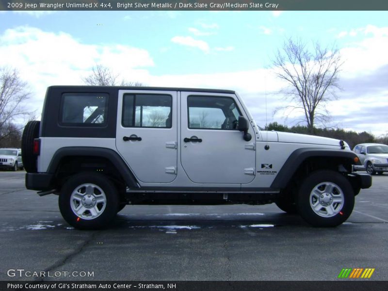 Bright Silver Metallic / Dark Slate Gray/Medium Slate Gray 2009 Jeep Wrangler Unlimited X 4x4