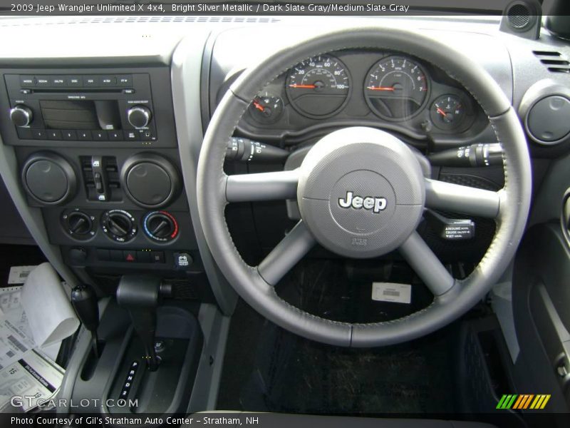 Bright Silver Metallic / Dark Slate Gray/Medium Slate Gray 2009 Jeep Wrangler Unlimited X 4x4