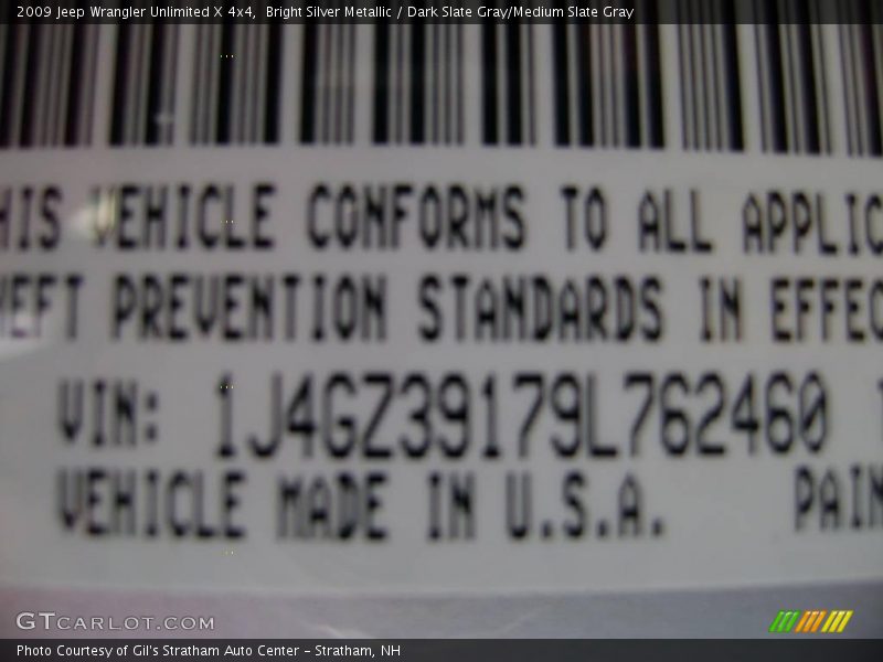 Bright Silver Metallic / Dark Slate Gray/Medium Slate Gray 2009 Jeep Wrangler Unlimited X 4x4