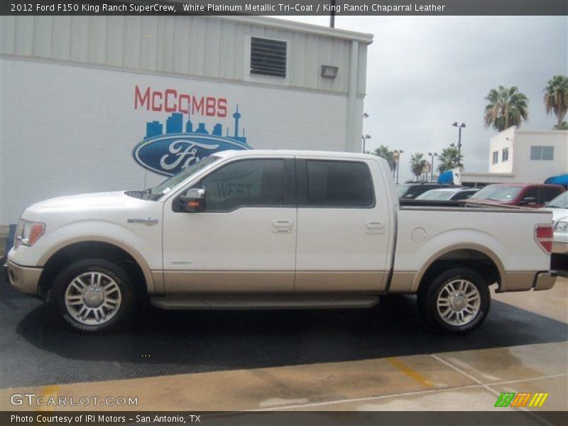 White Platinum Metallic Tri-Coat / King Ranch Chaparral Leather 2012 Ford F150 King Ranch SuperCrew