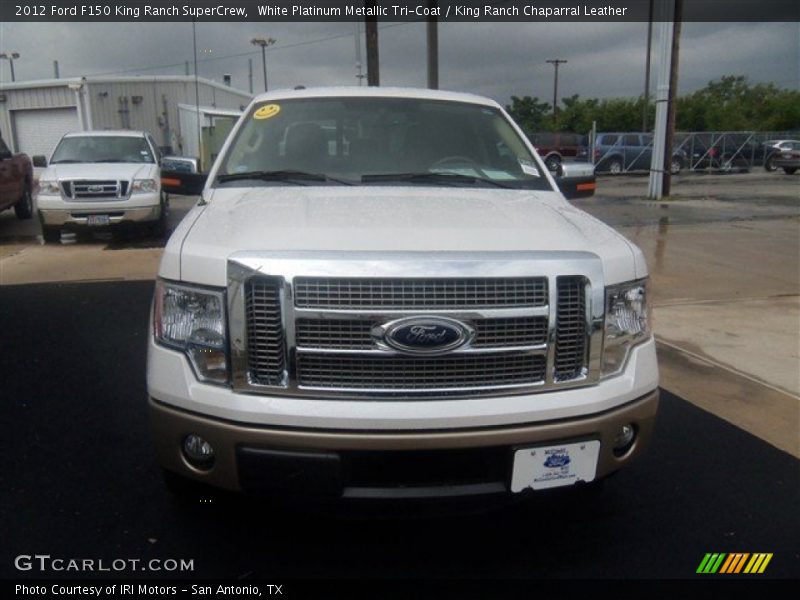 White Platinum Metallic Tri-Coat / King Ranch Chaparral Leather 2012 Ford F150 King Ranch SuperCrew